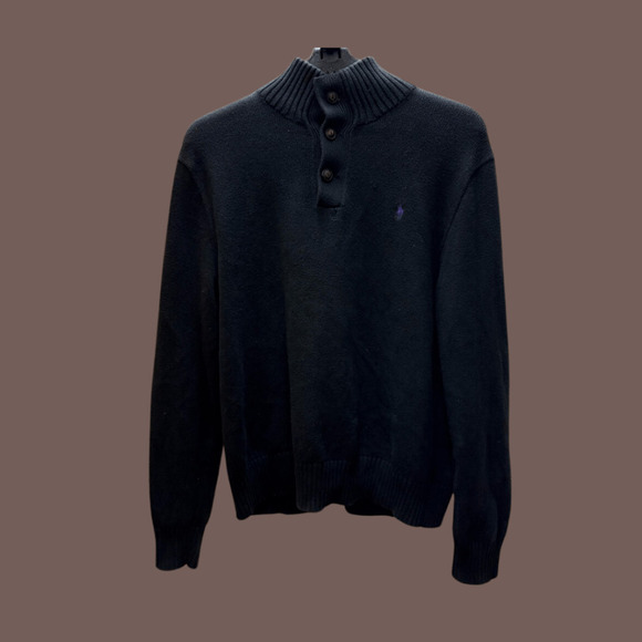 Polo Ralph Lauren Other - Polo Ralph Lauren Sweater | Black Cotton Knit | Size L | Vintage